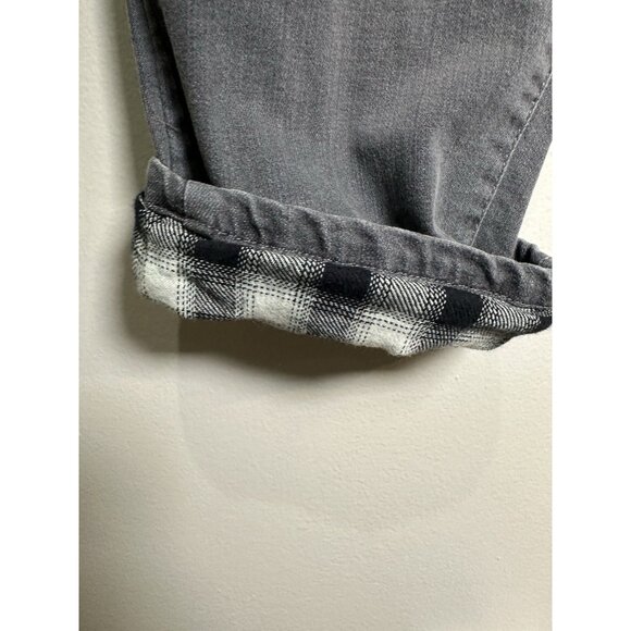 Eddie Bauer Boyfriend Relaxed Flannel Lined Jeans Gray Womens Size 10 - Picture 4 of 10